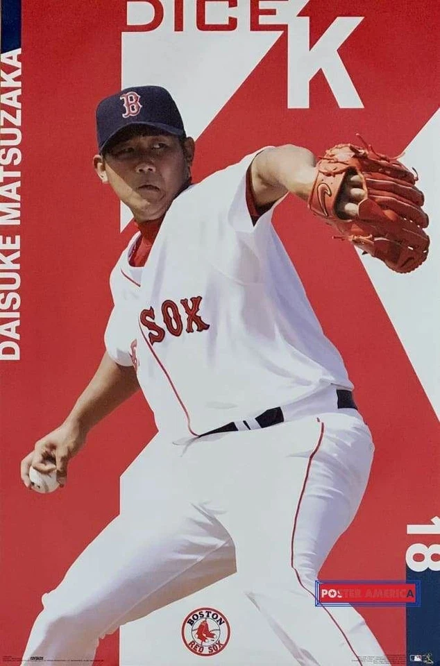 Daisuke Matsuzaka Red Sox Poster 2007 34 X 22.5  Dice K Pitcher Baseball Player - Image 1 of 1