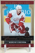 2006-07 Upper Deck NHL Award Winners Nicklas Lidstrom #AW3 HOF Detroit Red Wings