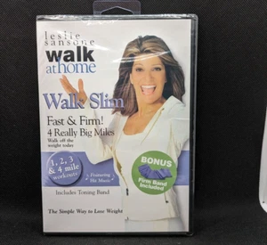 Leslie Sansone Walk Slim Fast and Firm 4 Really Big Miles DVD w Firm Band Sealed - Picture 1 of 2