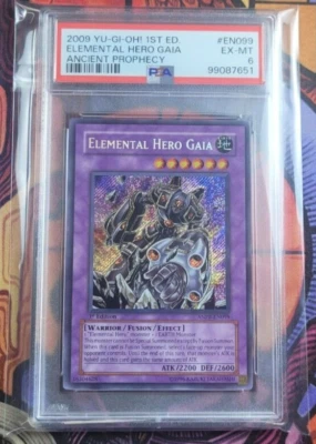 Elemental Hero Gaia ANPR-EN099 1st Edition PSA 6	Yugioh Card Graded Slab - Image 1 of 2
