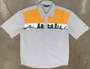 Oakland City SKYLINE Athletics A’s Bowling Bash Button Up Shirt Size Large RARE - Picture 1 of 5