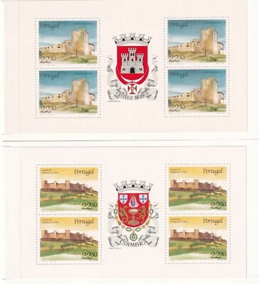 Portugal 1986 Yvert #C1676/77 Montemor & Velho Castles Architecture MNH-VF - Image 1 of 2
