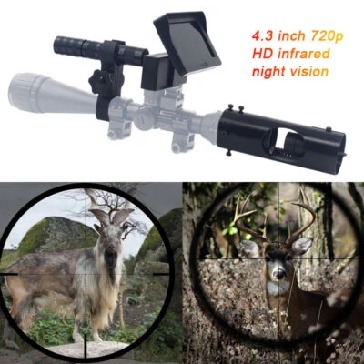 4.3" 720P infrared Night Vision Device Scope Monitor 850nm LED IR Hunting Camera - Image 1 of 4