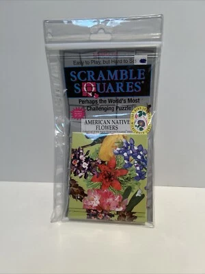 Scramble Squares 9 Piece Challenging Puzzle American Native Flowers - Image 1 of 4