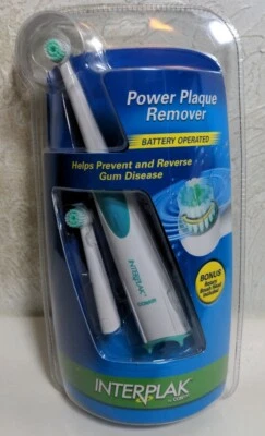 INTERPLAK BY CONAIR REMOVEDOR DE PLACA ELÉCTRICO Cepillo de dientes Funciona con pilas Nuevo Foto 1 de 2