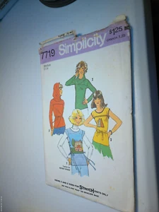 SIMPLICITY SEWING PATTERN 7719 MISSES’ PULLOVER TOPS, size medium 12-14 - Picture 1 of 1