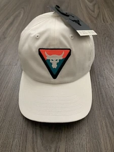 Under Armour Project Rock Hat Kids Adjustable Free Fit PR Brahma Bull Ivory - Picture 1 of 8