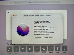 Apple iMac 2015 21.5" - Core i5 - 5th - 1.6Ghz – 8GB Ram – 1TB HD ** - Bild 1 von 8