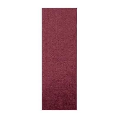 Solid Color Custom Size Runner Area Rugs Cranberry - 2 x 12 Runner, Indoor, S... - Image 1 of 4