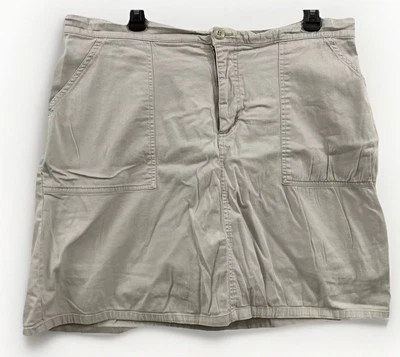 Cherokee SKORT Womens Size 16W (waist 36) Beige Stretch Slash Pockets - Image 1 of 4