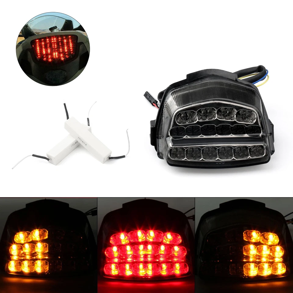 Integrated LED TailLight Turn Signals for Honda CBR1000RR 2008-2016 Smoke - Image 1 of 4