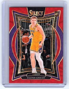 2024-25 Panini Select #91 Dalton Knecht Red Wave Prism Los Angeles Lakers - Picture 1 of 2