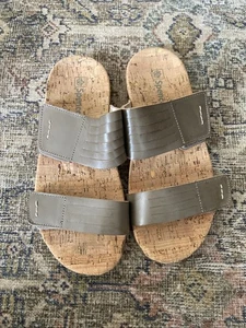 Spenco sandali ortopedici in pelle da donna taglia 8 Layla Fossil Taupe - Foto 1 di 6