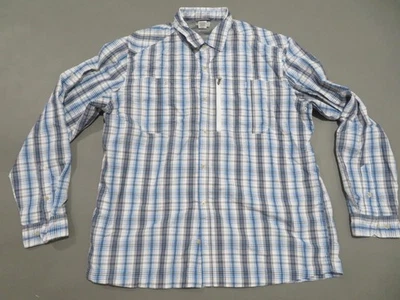 LL Bean Shirt Mens XL Tall Blue Plaid Button Down Outdoor Fishing Hiking Vented - Image 1 of 4