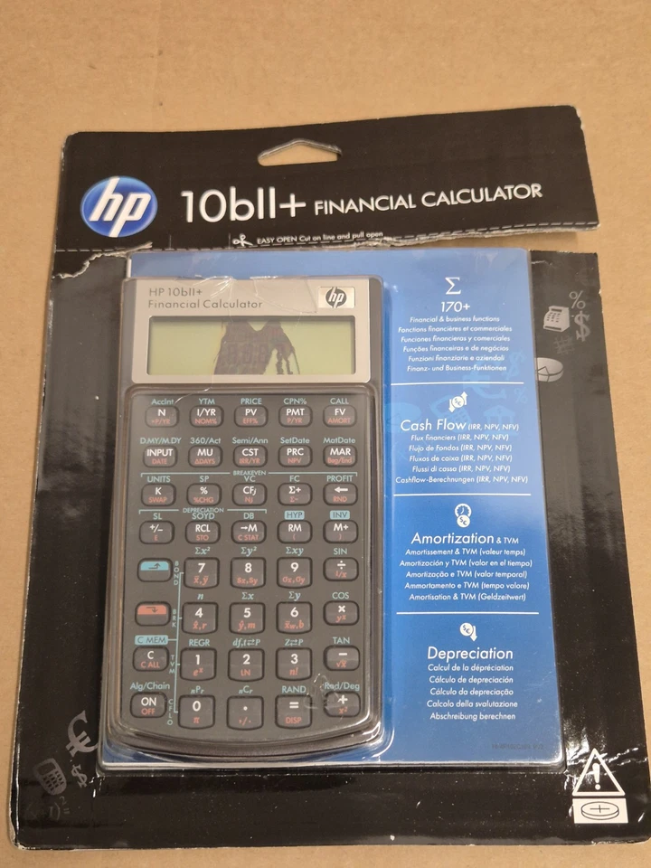 HP Taschenrechner HP 10bII+ 12-stellig 170 Funktionen Batterie  DEFEKT - Bild 1 von 1