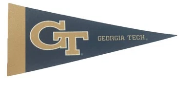 NCAA Georgia Tech Chaquetas Amarillas Mini Banderín 4”x9” Decoración de Pared Bandera Bandera Bandera Foto 1 de 4