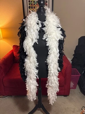 Lot of 2 Genuine Feather Boa Deluxe Costume Accessory Runway - Image 1 of 4