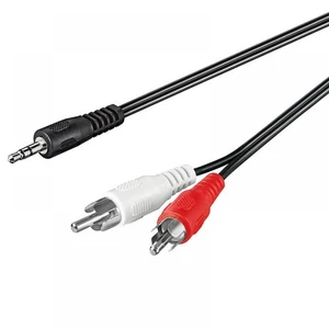 Kabel adaptera jack / rca - długość: 1,50 m, 1x jack na 2x wtyczka rca - Zdjęcie 1 z 1