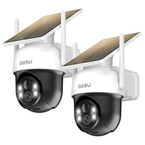 Solar Camera Outdoor Wireless - 100% Wire-Free Outdoor Security Camera Wirele... - Picture 1 of 8