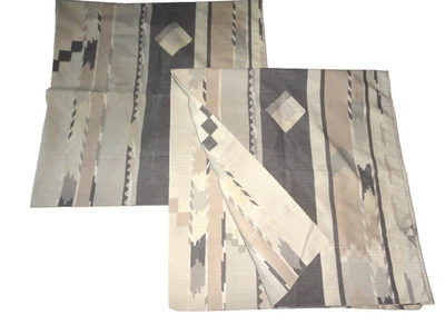 COLLIER CAMPBELL ZUNI GRAY TAN SOUTHWESTERN (2) KING PILLOWCASES 19X38 - Image 1 of 4