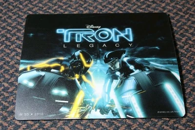 Disney's Tron legacy Lightcycle Mouse Mat 2010  (Rare) Used Condition. 8.5"X 7" - Image 1 of 3
