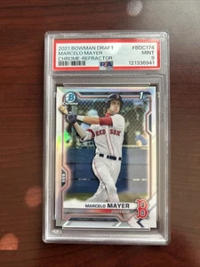 2021 Bowman Draft 1st Marcelo Mayer Chrome Refractor PSA 9 Mint - Picture 1 of 2