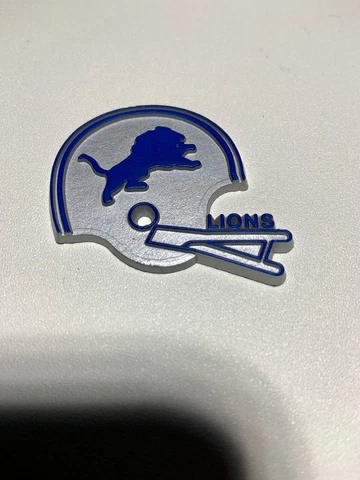 Detroit Lions Vintage NFL Rubber Fridge Magnet Standings Board Helmet Cover