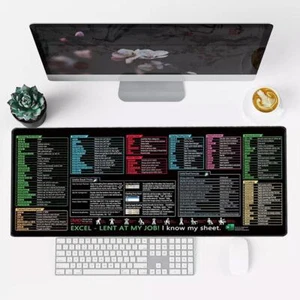 Excel Spickzettel Schreibtischunterlage, Excel Tastenkombinationen Mauspad, Tastatur kurz 2025 - Bild 1 von 16