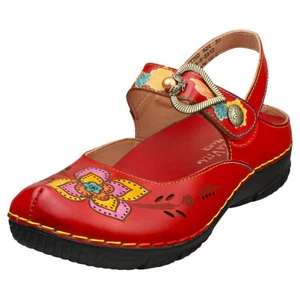 Laura Vita Idceletteo Womens Walking Sandals in Red Multicolour - Picture 1 of 8