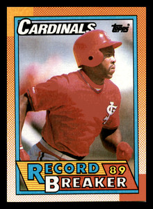 1990 Topps Vince Coleman Record Breaker St. Louis Cardinals #6 Mint