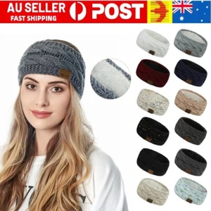 Women's Warm Add Fluffy Thread Knitted Headband Sports Headband Ear Protector - Picture 1 of 46