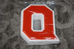 Vintage School Letterman Varsity chenille Letter Q Sport sew patch ORANGE - Picture 1 of 1