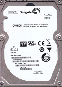 ST1500LM003 pn: 9YH148-550 fw: CC9F WU sn: W11 1,5 TB SATA 2,5" 2012 Seagate - Imagen 1 de 3
