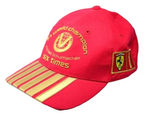 Michael Schumacher 2003 Base Cap Berretto Berretto Six Times Ferrari con etichetta - Foto 1 di 5