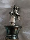 Vintage  Silver-plated Bottle Cork Stopper Man With Latern