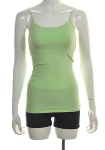 Top de mujer Express, talla S, verde liso, camisa espagueti, correa, camisa sin mangas de algodón - Imagen 1 de 5