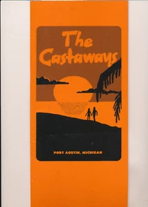 Port Austin MI The Castaways Restaurant Menu Michigan 1980's? - Imagen 1 de 1