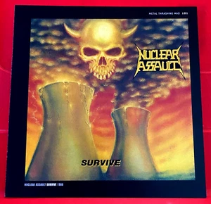 Nuclear Assault Survive/Sabbat Album Cover Art PICTURE / PRINT 7" x 7" Thrash - Imagen 1 de 4