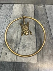 Por Anthropologie Toallero Anillo Oro Tigre Baño Decoración Art Deco Boho - Imagen 1 de 6