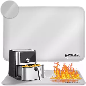 Heat Resistant Mat for Air Fryer Site On, Fireproof Silicone Mats for Kitchen Co - Picture 1 of 12