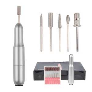 Electric Polishing Grinding Pen USB Nail Polisher Machine Silver+Nail File Tips - Picture 1 of 24