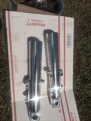 Harley lower legs front forks  ROAD KING   POLISHED NO EXCHANGE 2014-2023 SALE - Image 1 of 4