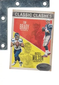 Panini Classics #16 2016 Tom Brady Clashes Russell inserto Wilson casi nuevo + Patriotas - Imagen 1 de 1