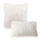 Merino Style Faux Fur Series Decorative Throw Pillow Bundle 12" X 20"/18" X