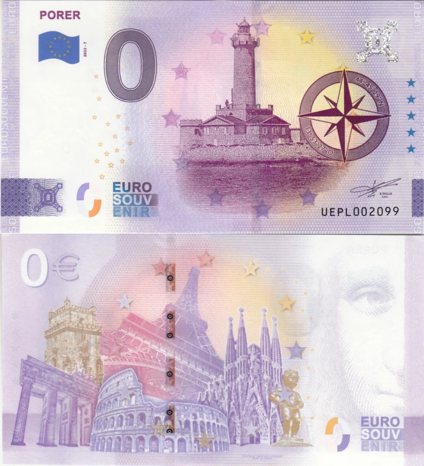 Billete  souvenir de cero euros Porer Croacia - Imagen 1 de 1