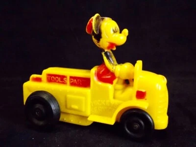 20 世纪 50 年代 MARX 沃尔特迪斯尼米奇服务摩擦卡车橡胶车轮正常工作! — 第 1/4 张图片