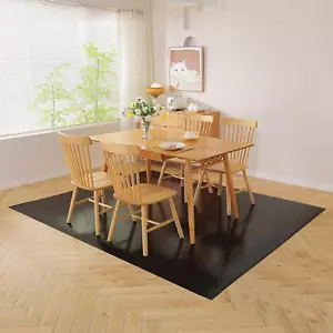 Large Chair Mat for Hardwood Floor, 60X84 Inch Black Floor Protector, Desk Chair - Picture 1 of 12