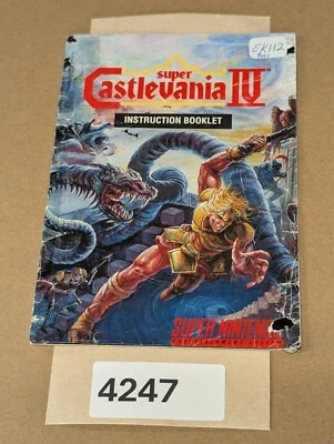 Super Castlevania IV 4 - SNES- Manual Only **NO GAME! *Damaged* - Image 1 of 2