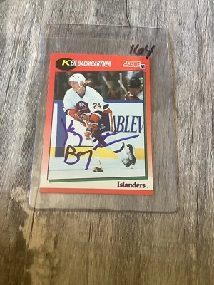 Ken Baumgartner New York Islanders Signed Auto 1991 SCORE - Image 1 of 2