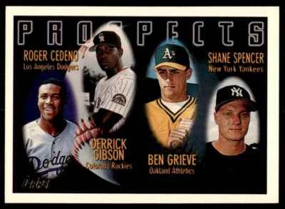 1996 Topps. Roger Cedeno/Derrick Gibson/Ben Grieve/Shane Spencer B Baseball - Image 1 of 2